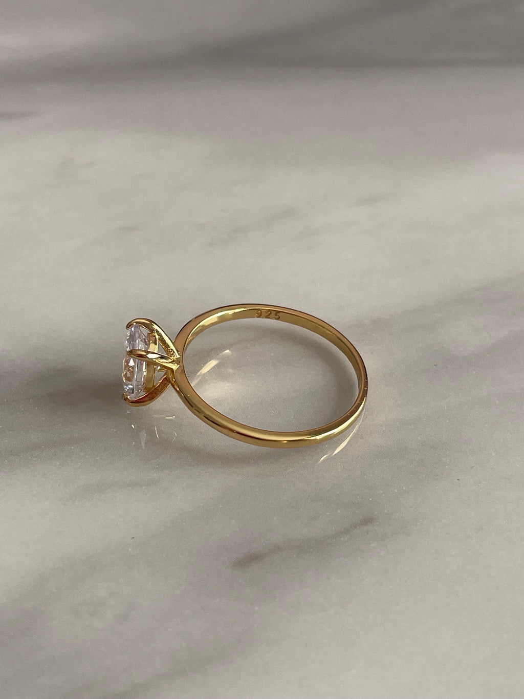 18k Gold Plated 1 Carat Diamond Ring
