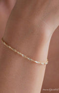18k Gold Plated Dainty Twisted Bracelet