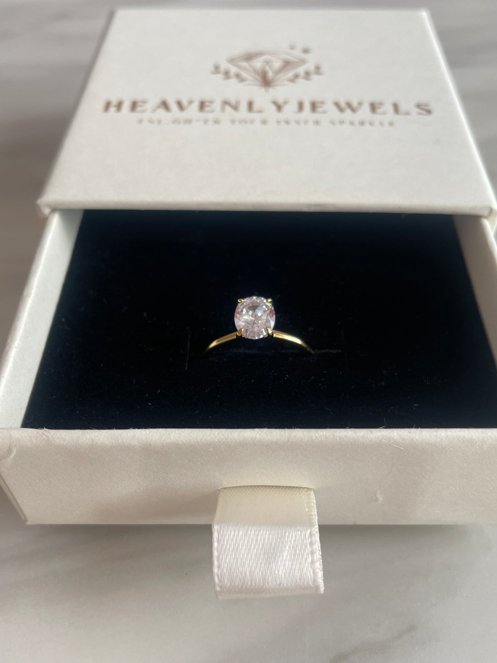 18k Gold Plated 1 Carat Diamond Ring