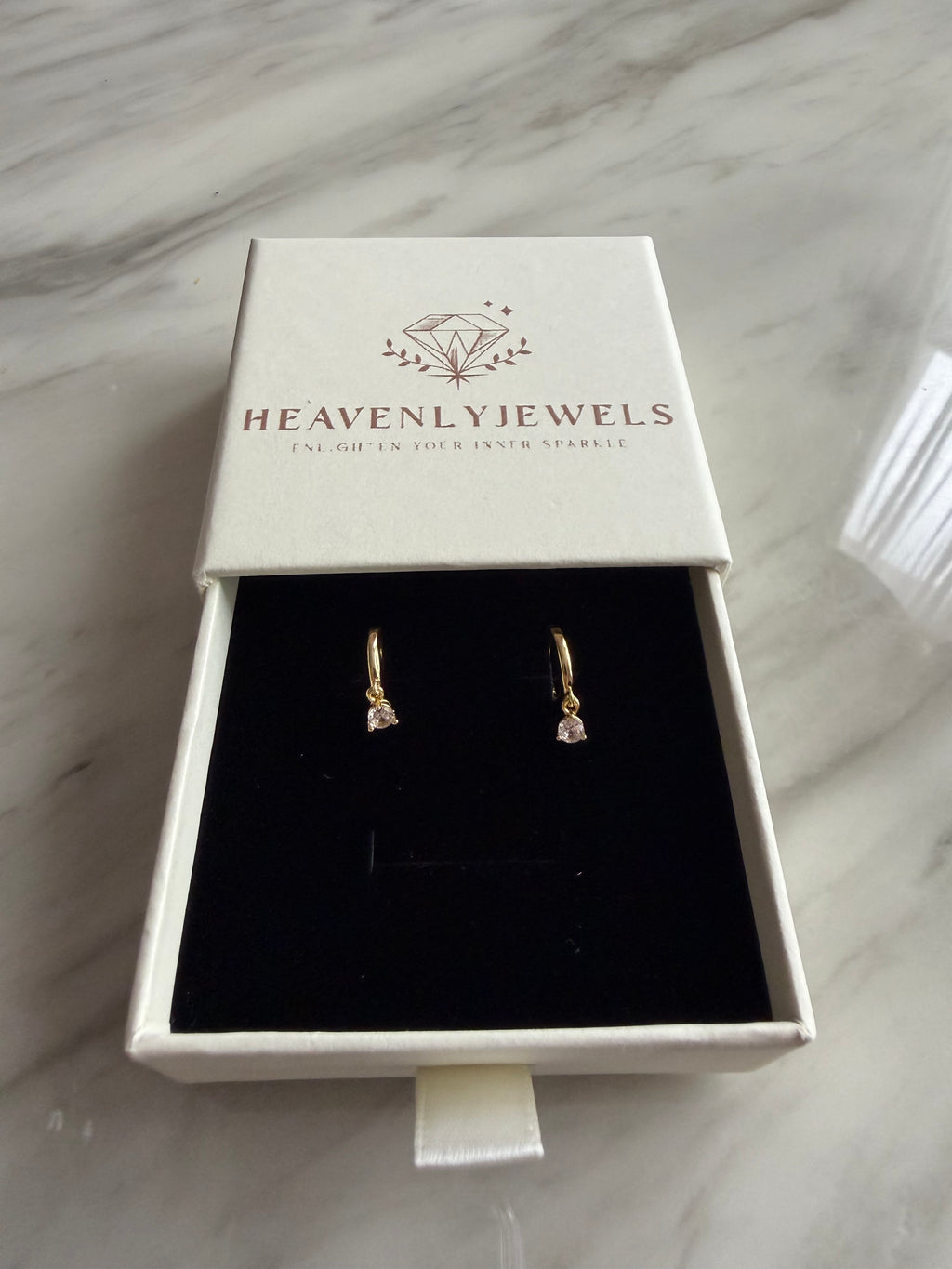 24k CG Plated 925 Sterling Silver Filled Cubic Zircon Hoops
