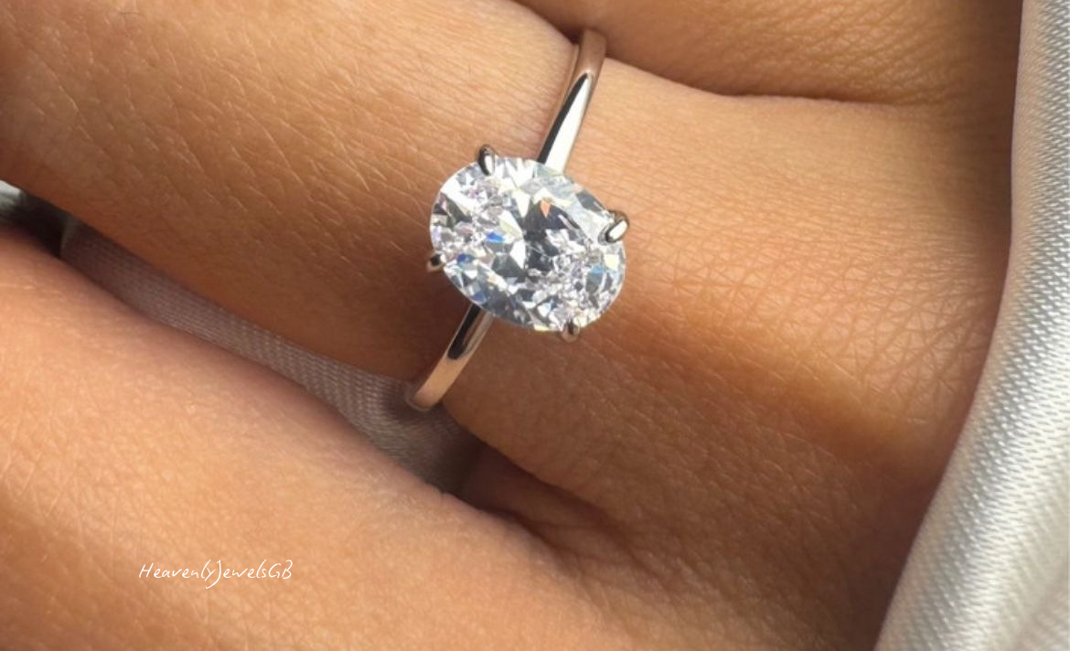 925 Sterling Silver 1 Carat Diamond Ring