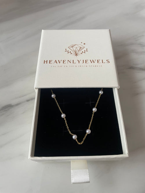 18k Gold Plated 925 Sterling Silver Filled Dainty Thin Pearl Beaded Bracelet