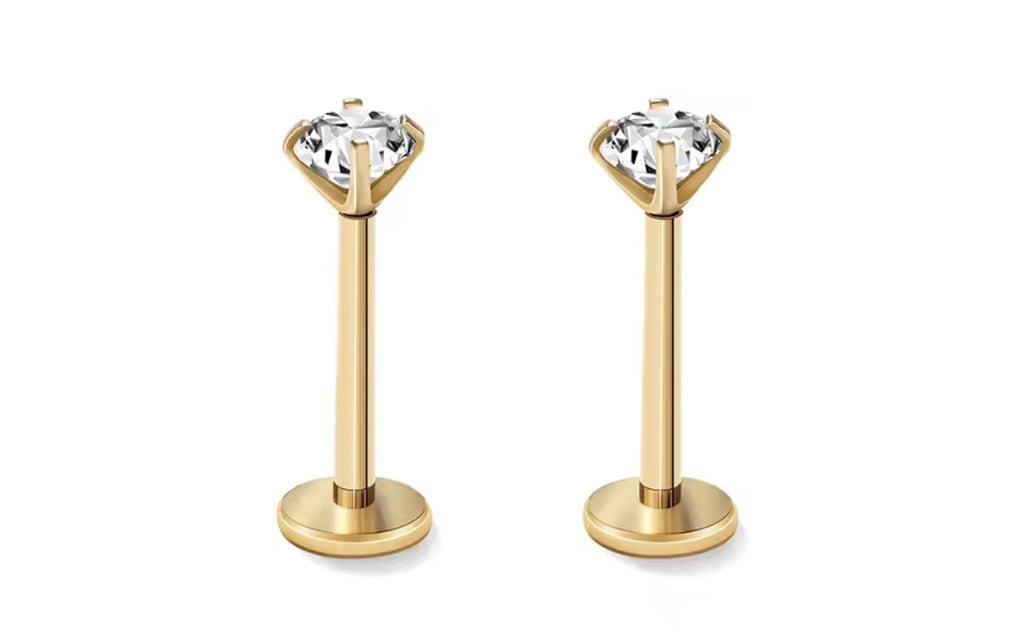 18k Gold Plated Stainless Steel Studs