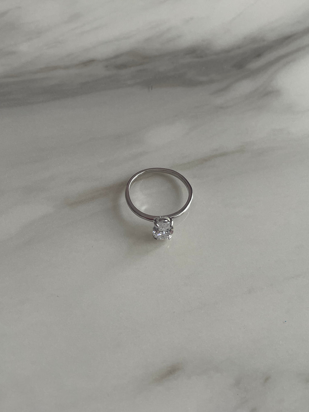 925 Sterling Silver 1 Carat Diamond Ring