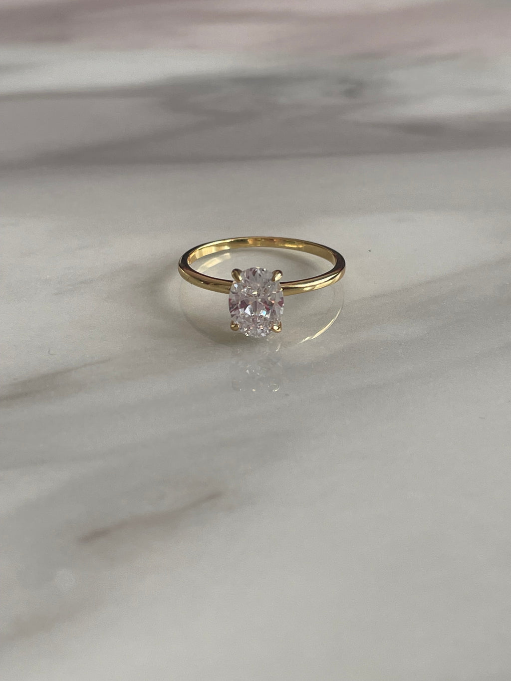 18k Gold Plated 1 Carat Diamond Ring