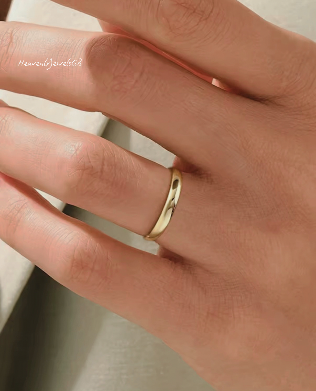 18k Gold Plated, 925 Sterling Silver Filled Ring Band