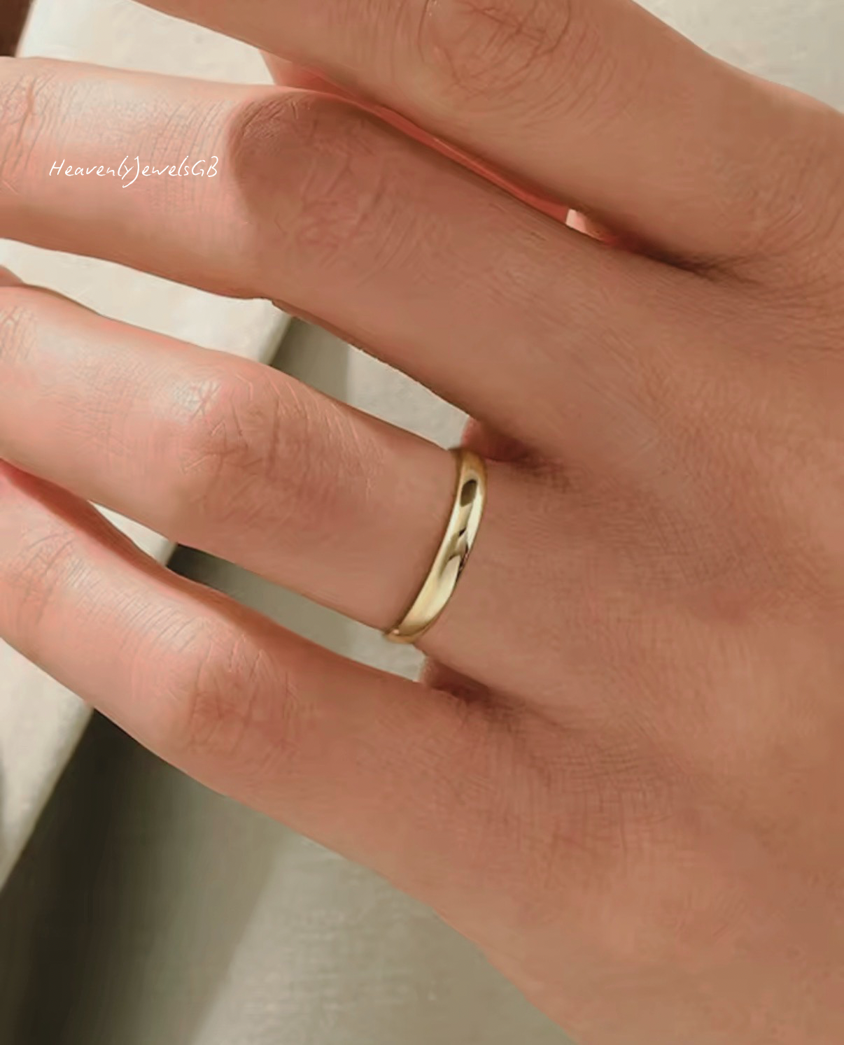 18k Gold Plated, 925 Sterling Silver Filled Ring Band