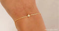 18k Gold Plated 925 Sterling Silver Filled 8 Pointed Star Thin Dainty Bracelet