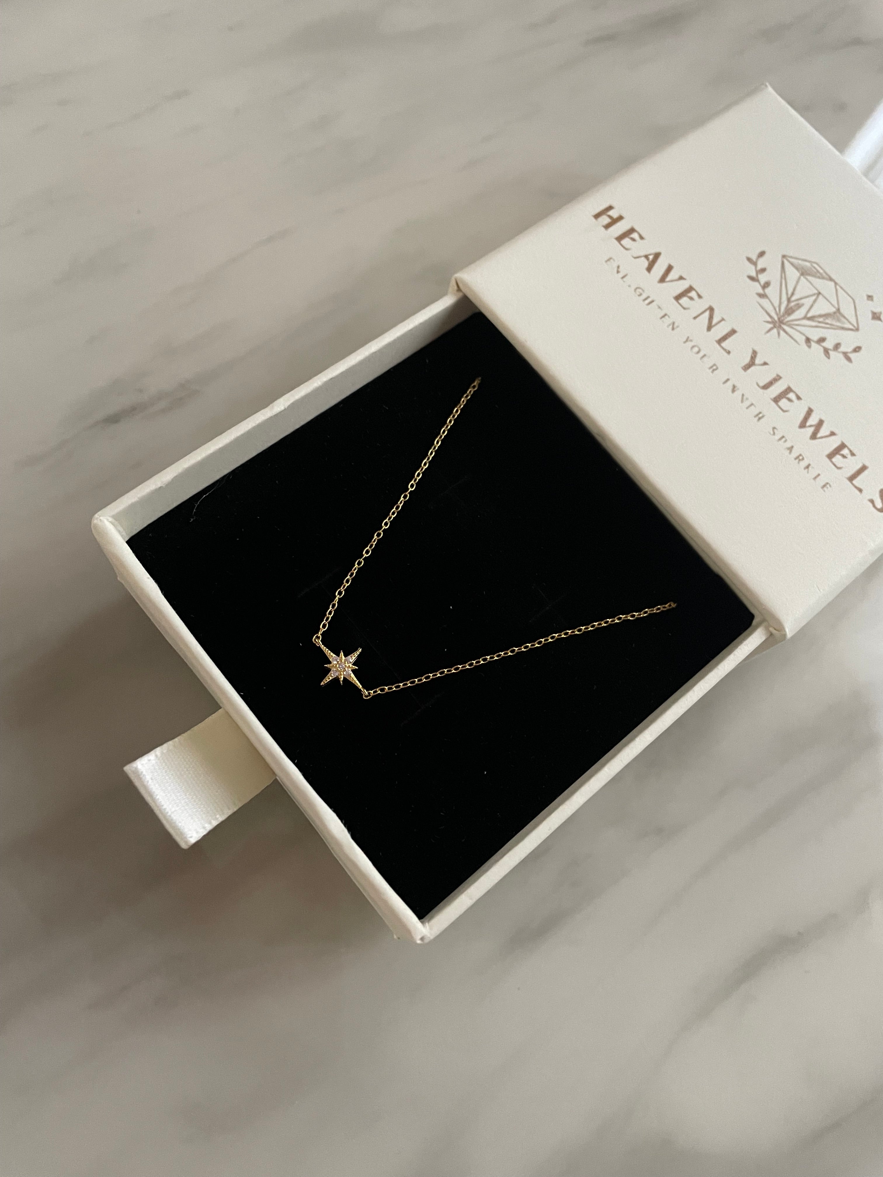 18k Gold Plated 925 Sterling Silver Filled 8 Pointed Star Thin Dainty Bracelet