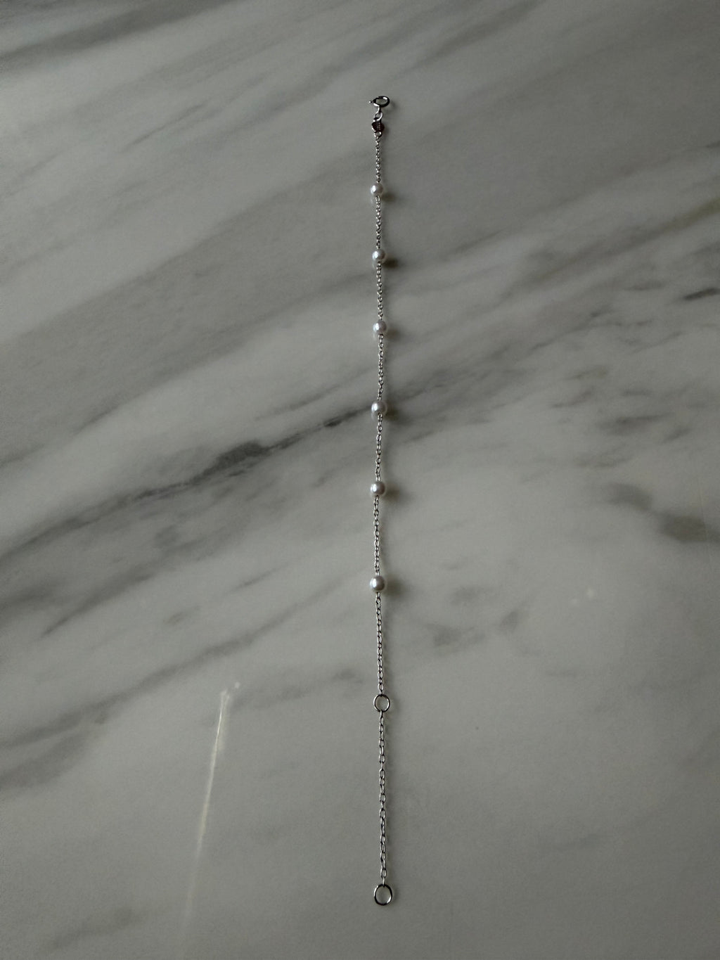 18k Gold Plated / 925 Sterling Silver Filled Dainty Thin Pearl Beaded Bracelet