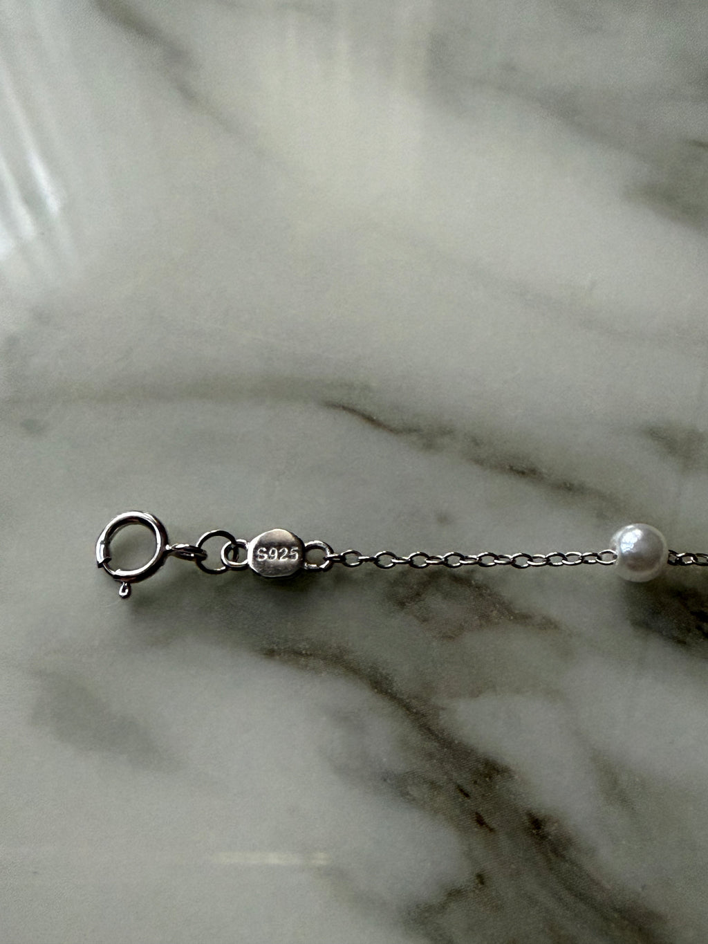 18k Gold Plated / 925 Sterling Silver Filled Dainty Thin Pearl Beaded Bracelet