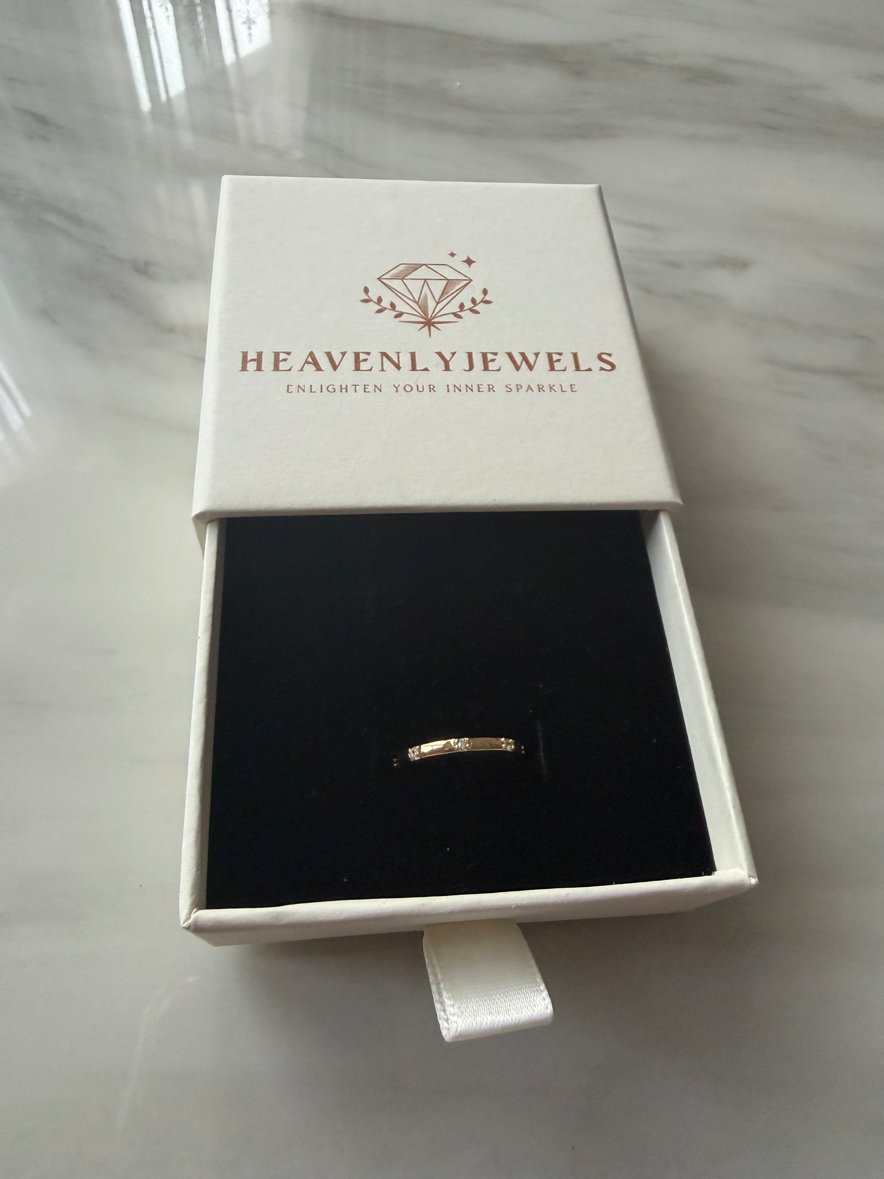 18k Gold Plated 925 Sterling Silver Filled Cubic Zircona Dainty Thin Ring
