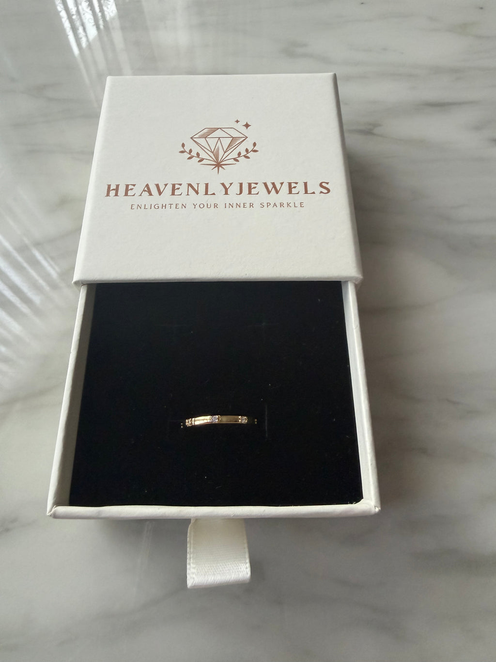 18k Gold Plated 925 Sterling Silver Filled Cubic Zircona Dainty Thin Ring