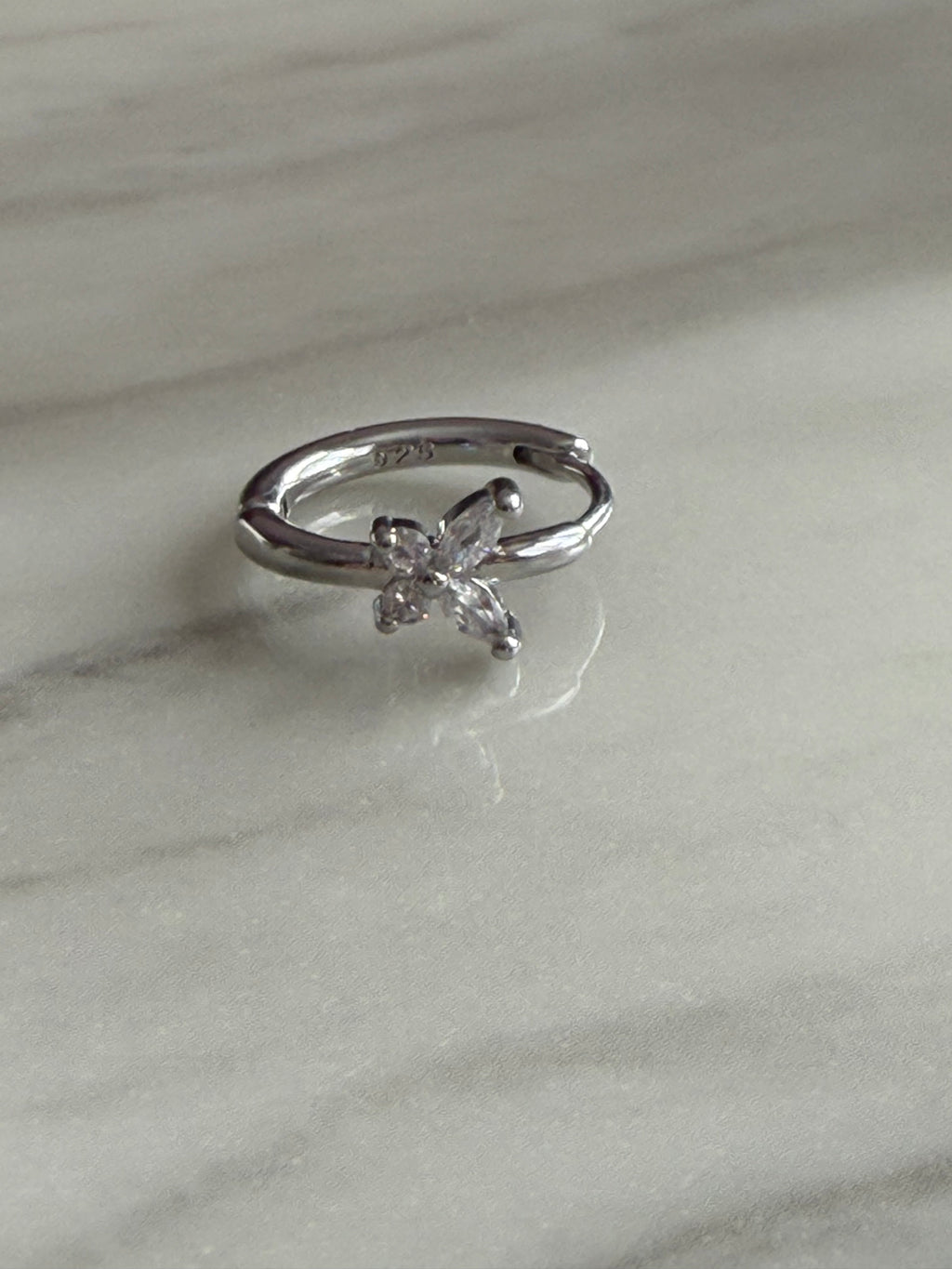 18k Gold Plated / 925 Sterling Silver Dainty Thin Butterfly Hoops