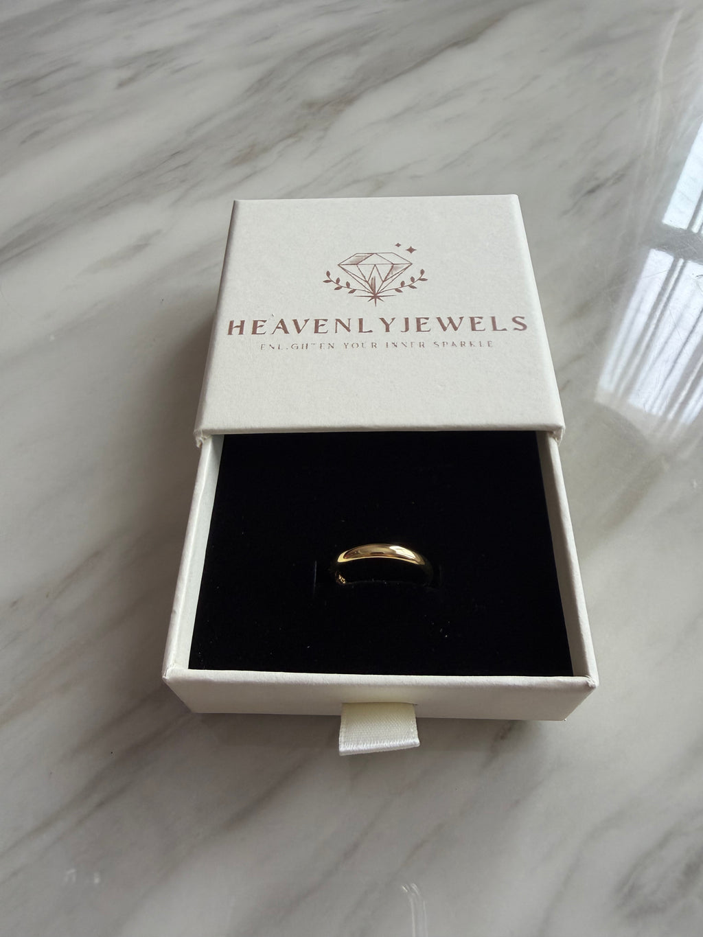 18k Gold Plated, 925 Sterling Silver Filled Ring Band