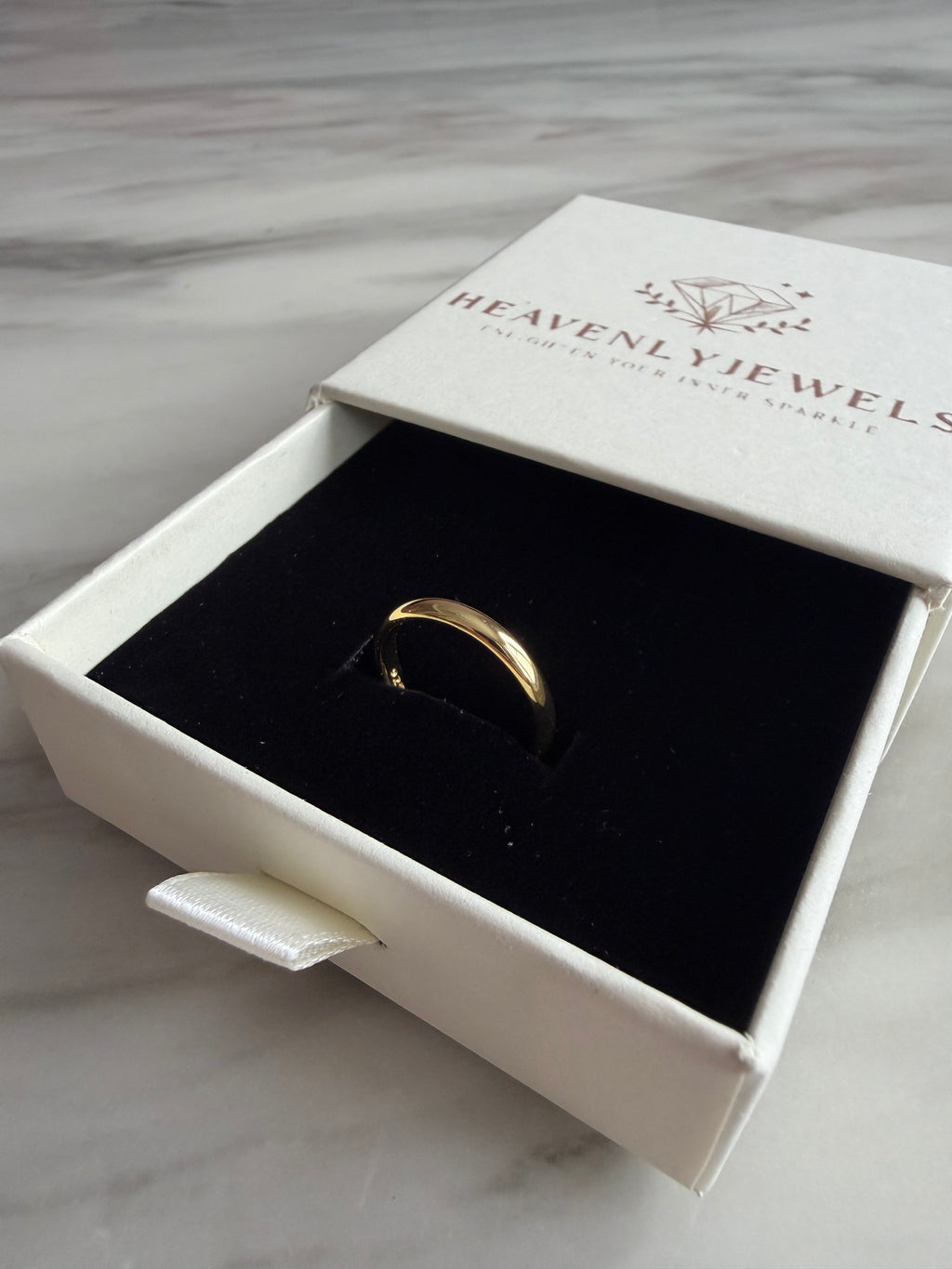 18k Gold Plated, 925 Sterling Silver Filled Ring Band