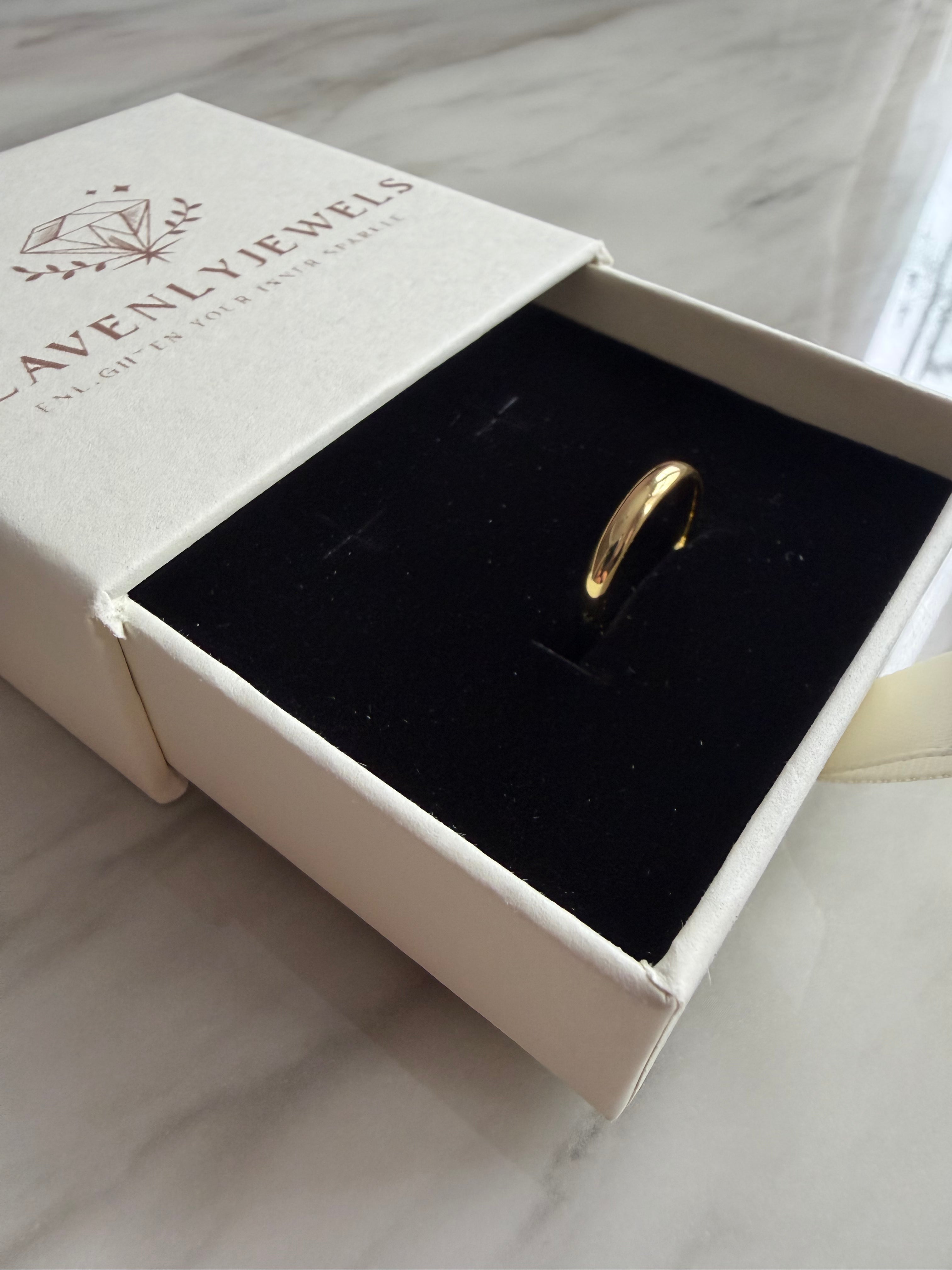 18k Gold Plated, 925 Sterling Silver Filled Ring Band